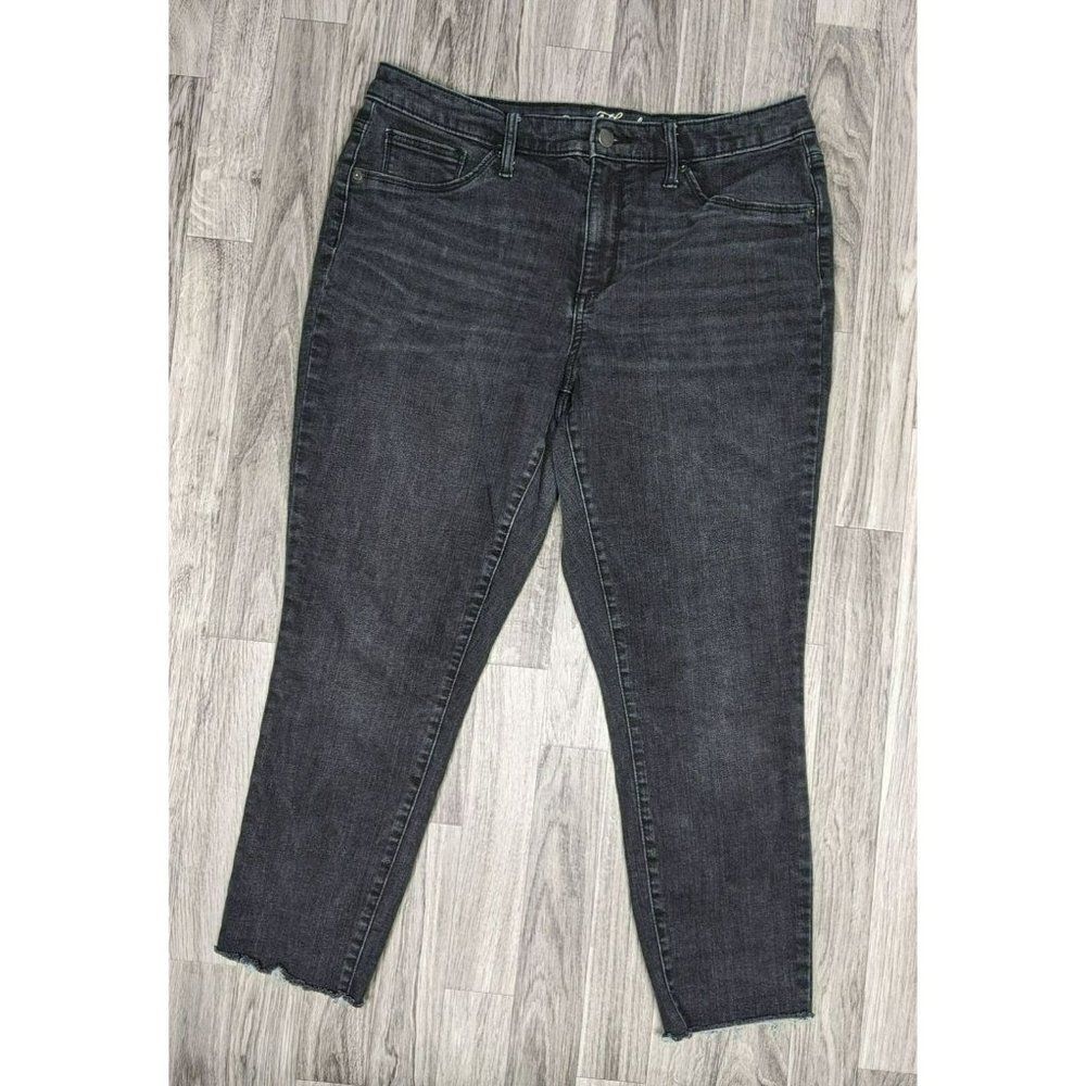 (3/$35) Universal Thread Sz14 / 32 R High Rise Skinny Grey Black Denim Jeggings